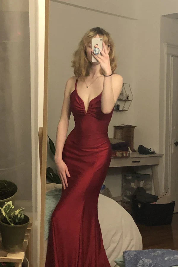 mermaid long prom evening dress