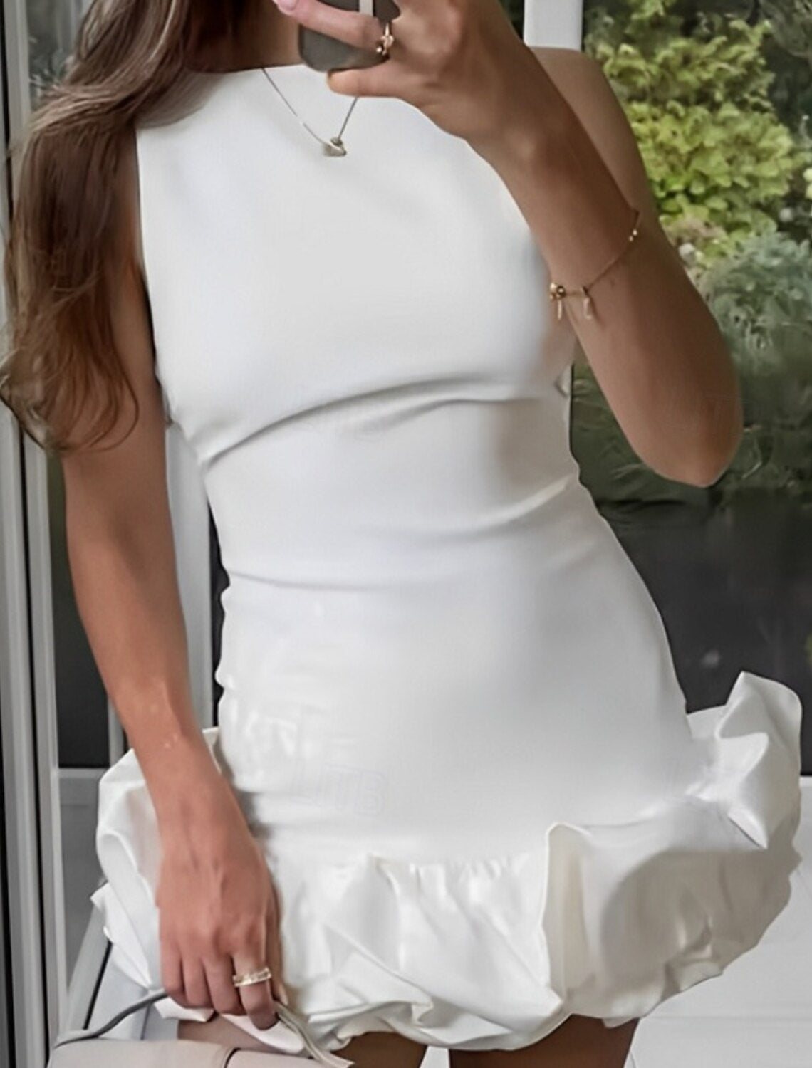 Women's Mini Dress White Dress Graduation Dress Sexy Dress Fashion Party Birthday Cocktail Party Regular Fit Plain Sleeveless Crew Neck Black White Red Summe