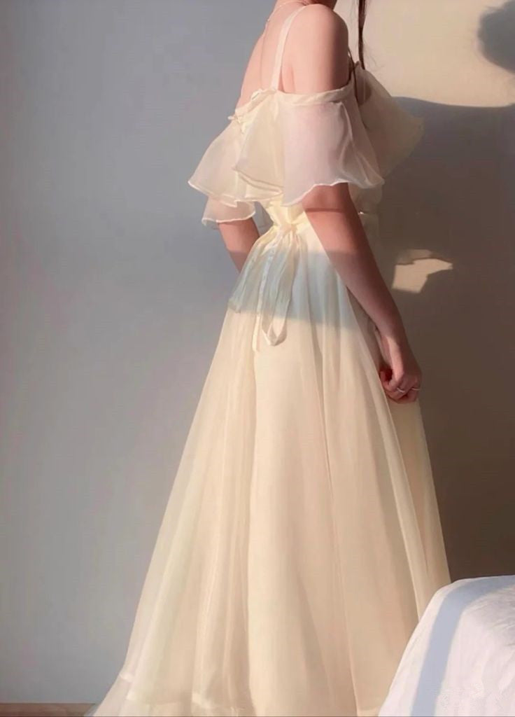 Organza Sheath Long Prom Dress Evening Dress