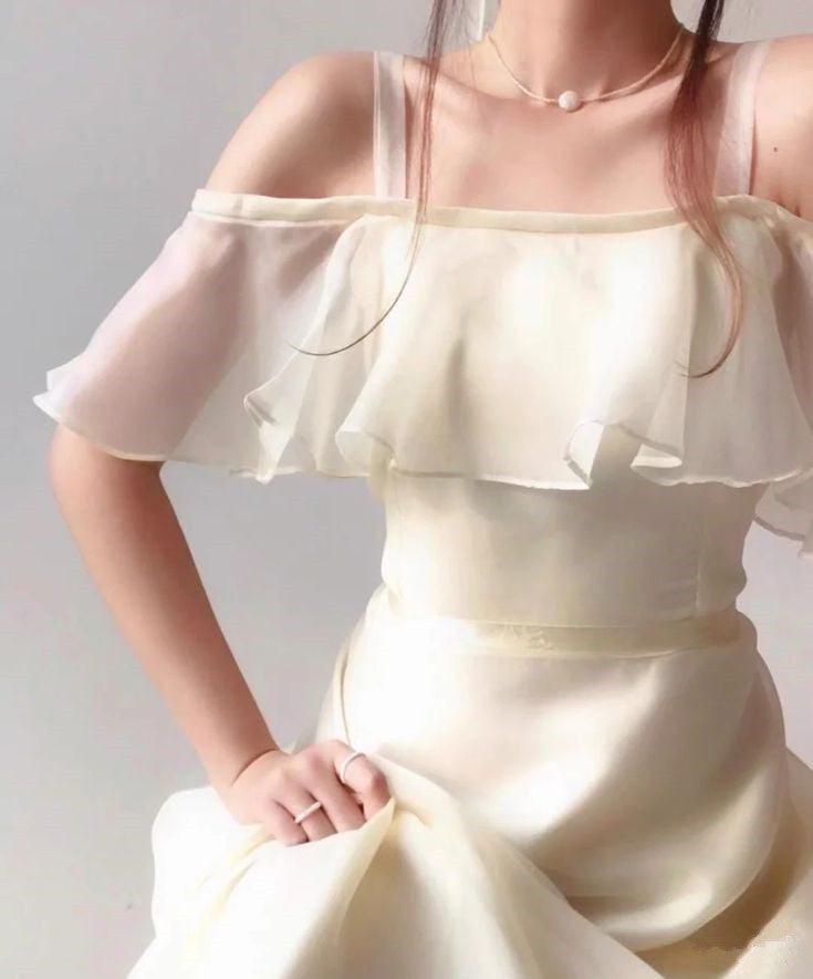 Organza Sheath Long Prom Dress Evening Dress