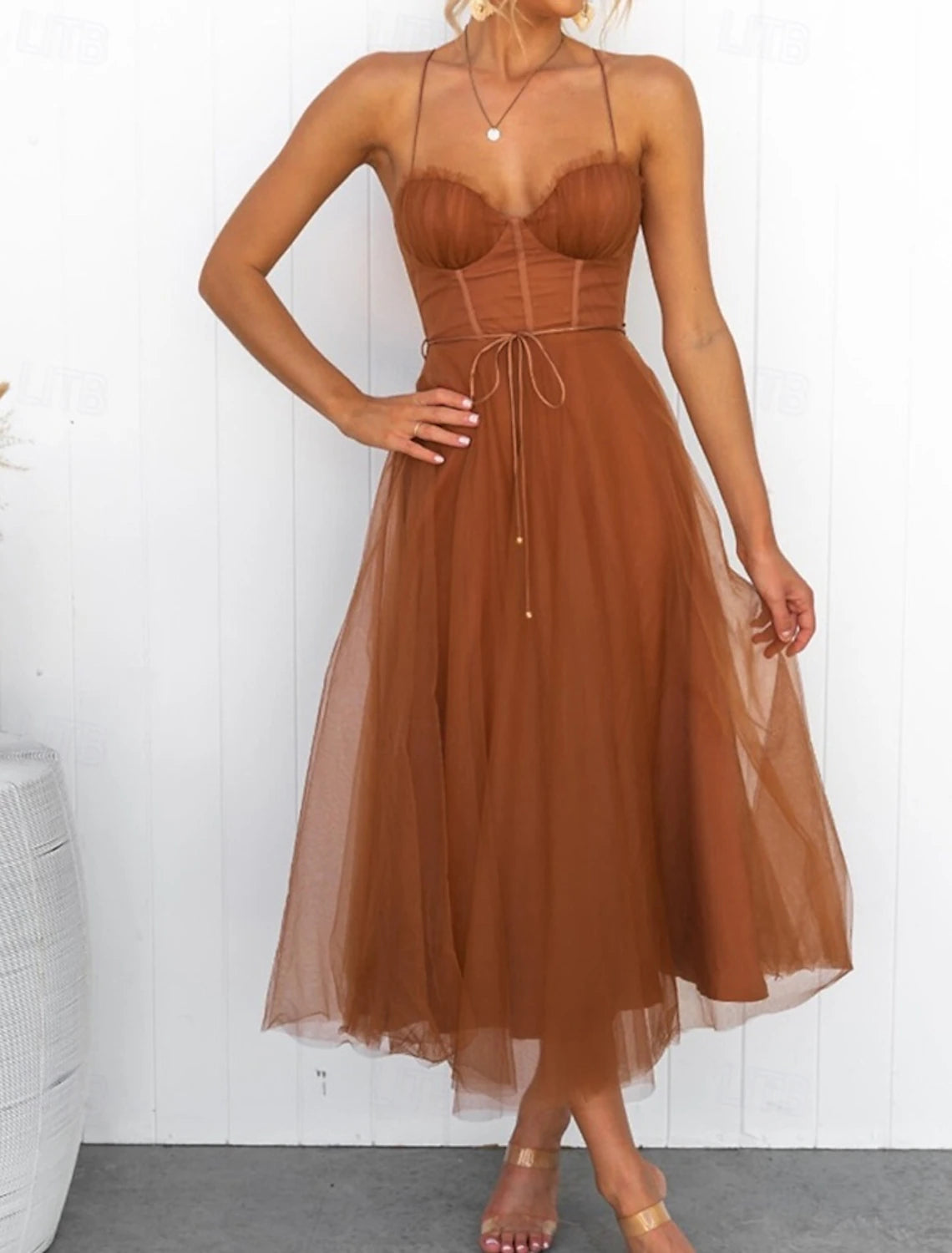 Women's Long Dress Maxi Dress Casual Dress Bridal Shower Dress Slip Dress Fashion Outdoor Party Holiday Regular Fit Plain Sleeveless V Neck Black Pink Brown Summer