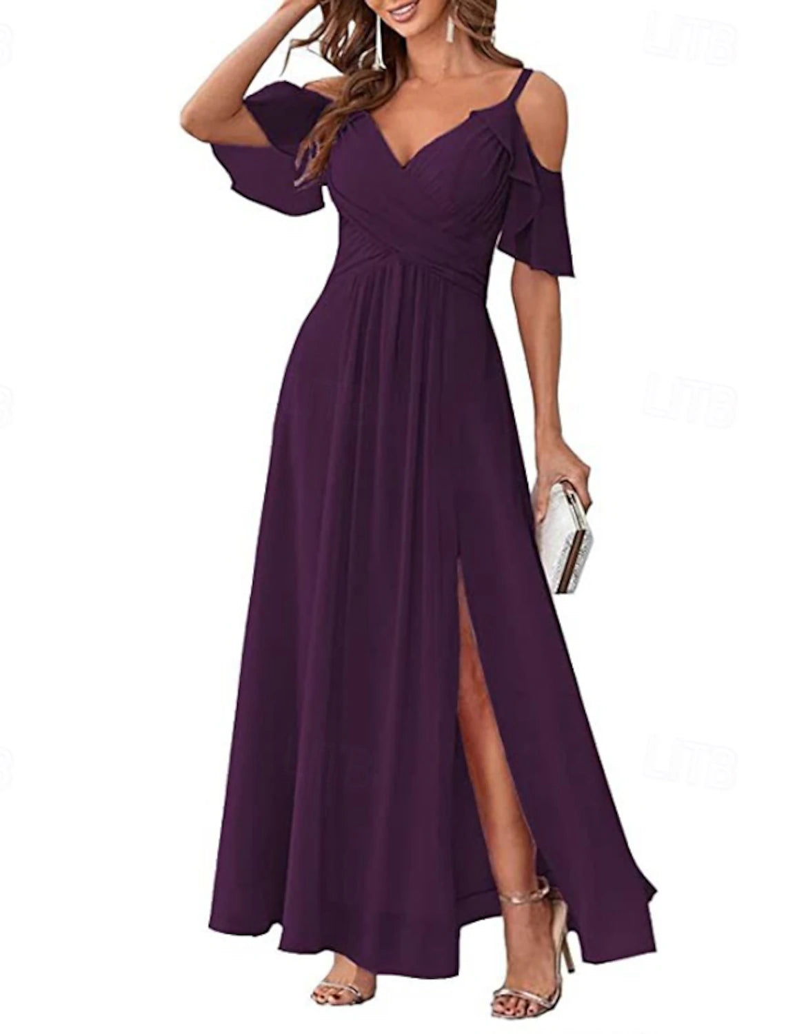 Women's Long Dress Maxi Dress Prom Dress Party Dress Cocktail Dress Fashion Party Special Occasion Date Regular Fit Plain Short Sleeve V Neck Yellow Light Green Blue Green Summer