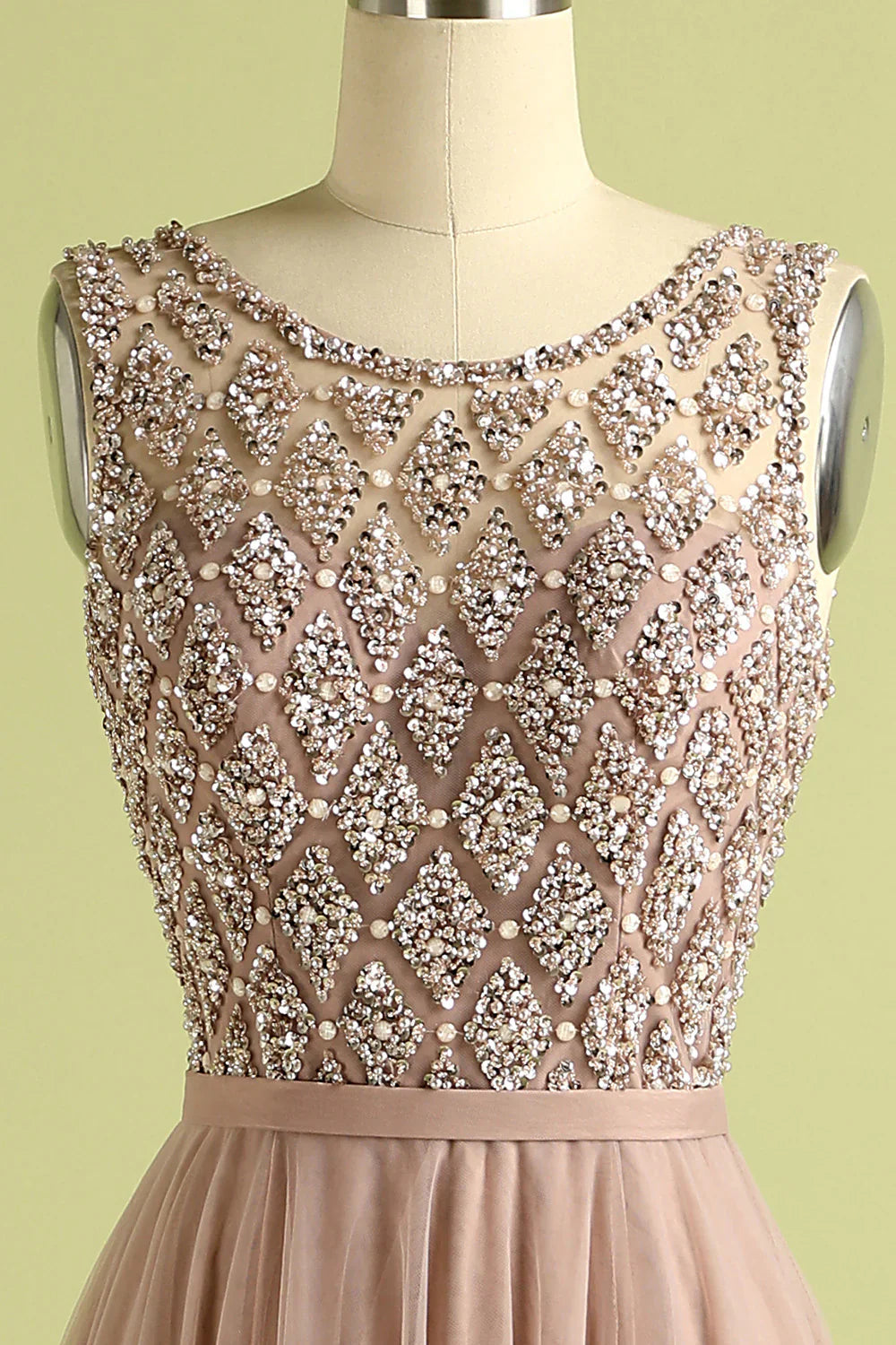 DingJiDress Tulle Beading Prom Dress
