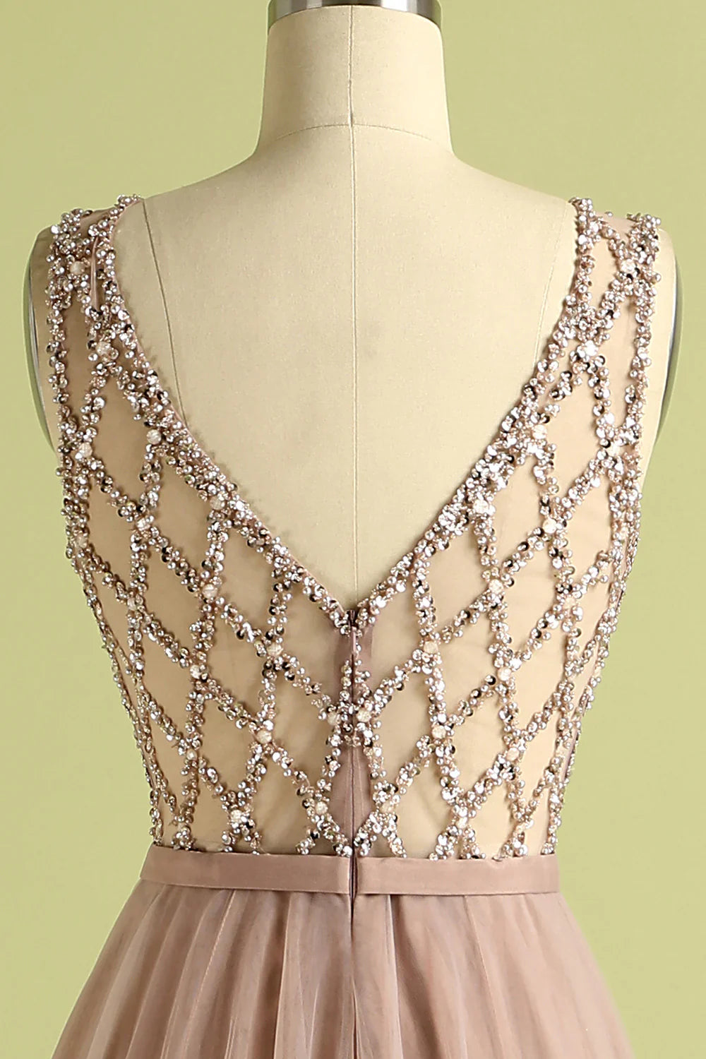 DingJiDress Tulle Beading Prom Dress