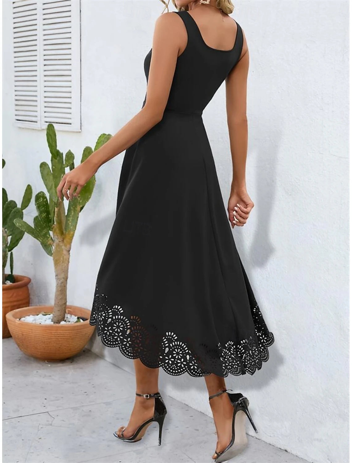 Women's Mini Dress Graduation Dress Party Dress Summer Dress Slip Dress Elegant Fashion Party Wedding Guest Cocktail Party Regular Fit Plain Sleeveless Spaghetti Strap Black Wine Summer