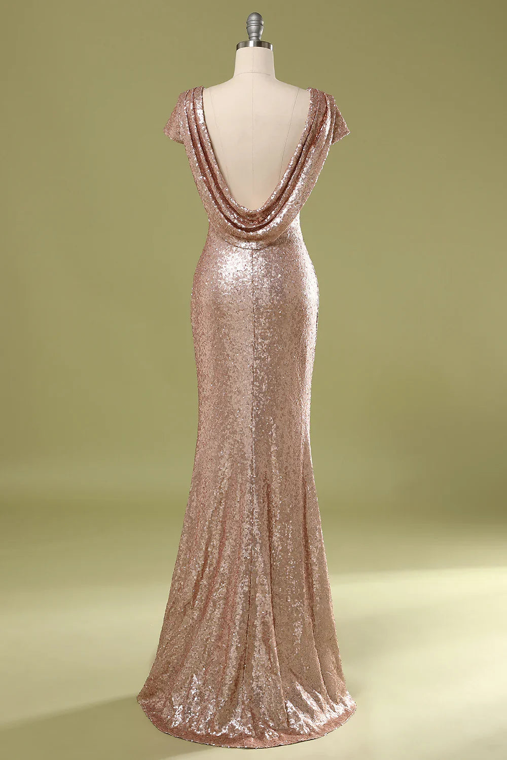 DingJiDress Sequins Pink Prom Dress