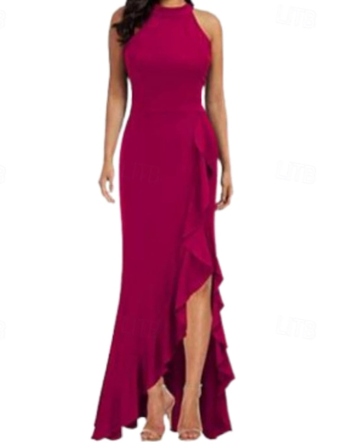 Women's Long Dress Maxi Dress Party Dress Cocktail Dress Wedding Guest Dress Fashion Wedding Party Special Occasion Regular Fit Plain Sleeveless Crew Neck Black Wine Navy Blue Dark Green Summer