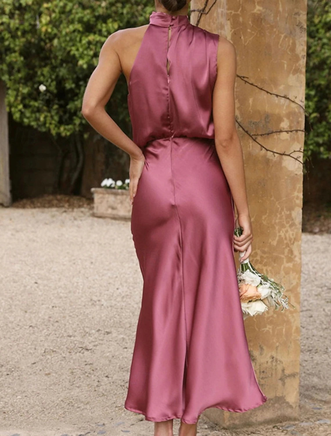 Women's Long Dress Maxi Dress Prom Dress Casual Dress Satin Dress Summer Dress Fashion Outdoor Holiday Date Regular Fit Plain Sleeveless Halter Neck Black Apricot Rose Pink Summer Spring