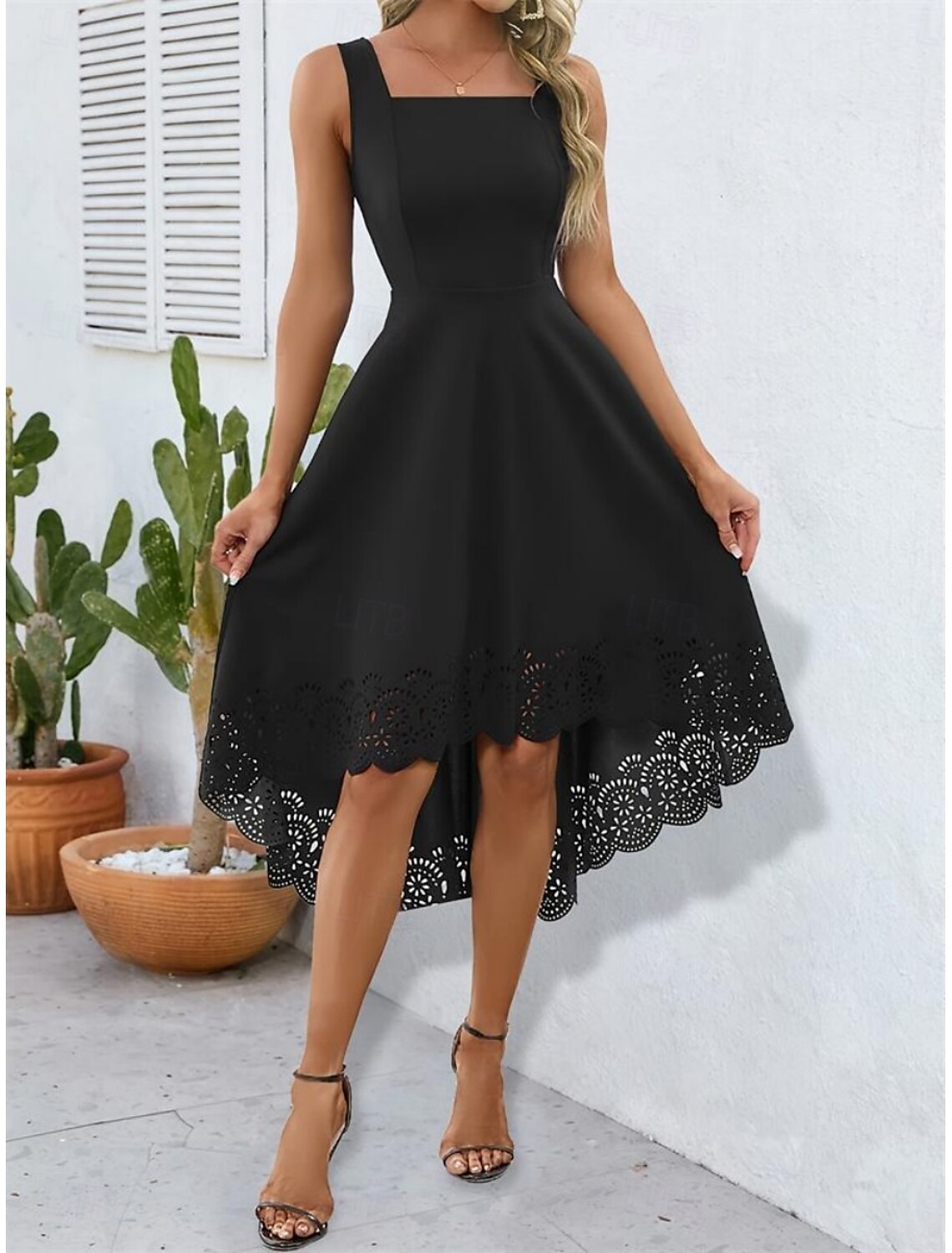 Women's Mini Dress Graduation Dress Party Dress Summer Dress Slip Dress Elegant Fashion Party Wedding Guest Cocktail Party Regular Fit Plain Sleeveless Spaghetti Strap Black Wine Summer