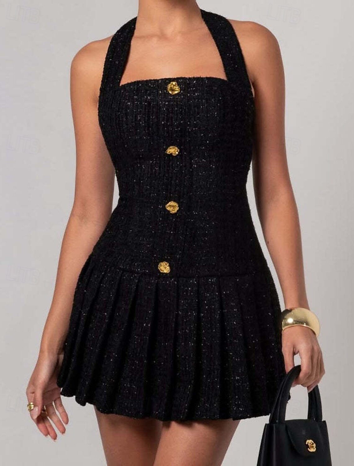 Women's Mini Dress Graduation Dress Cocktail Dress Fashion Party Birthday Date Regular Fit Plain Sleeveless Halter Neck Black Summer