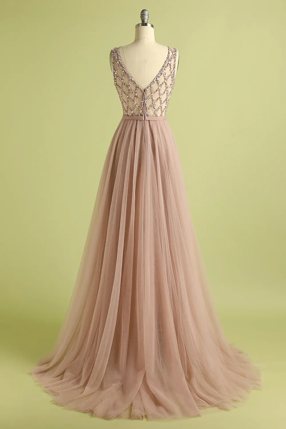 DingJiDress Tulle Beading Prom Dress