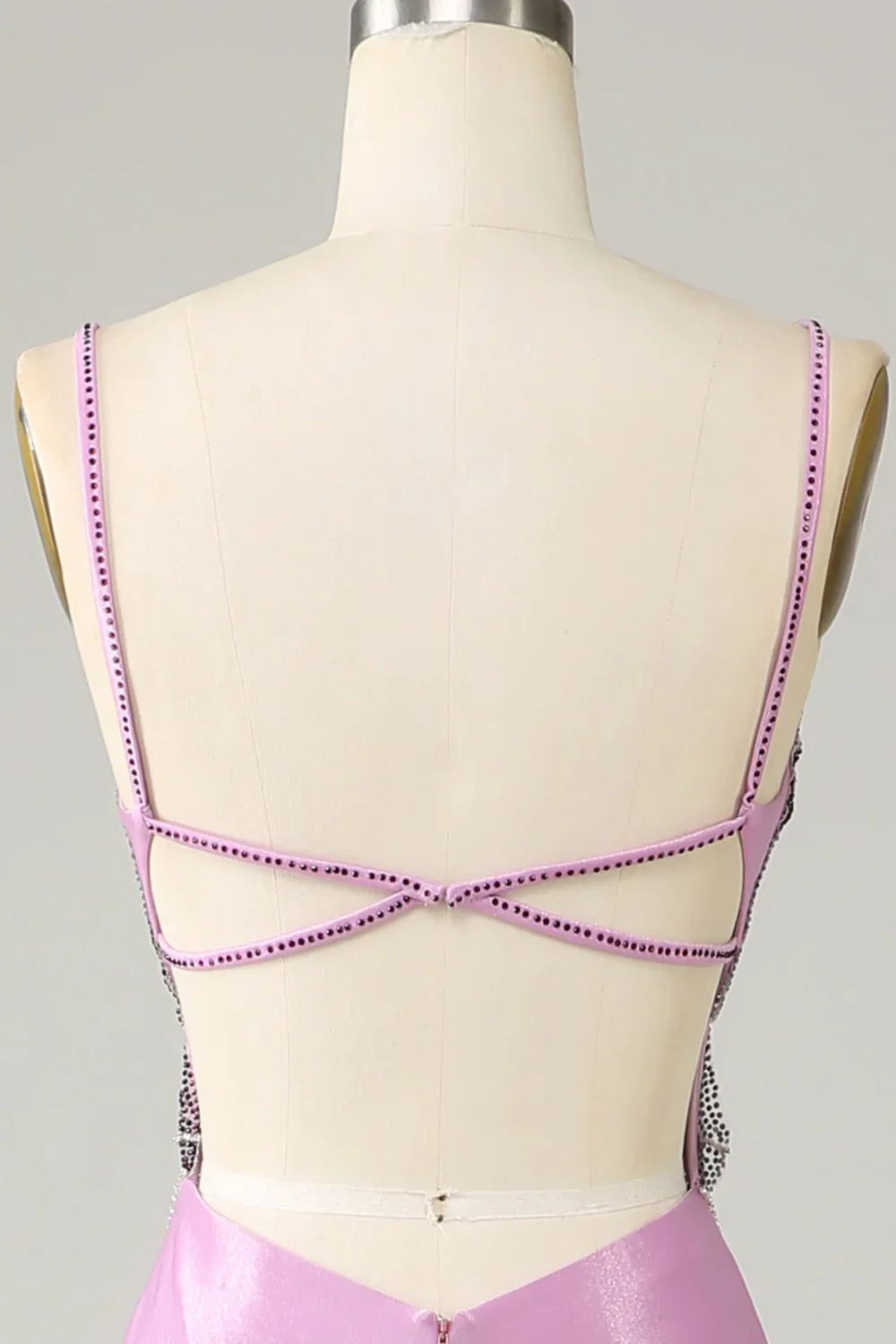 DingJiDress Purple Mermaid Backless Spaghetti Straps Butterflies Prom Dress