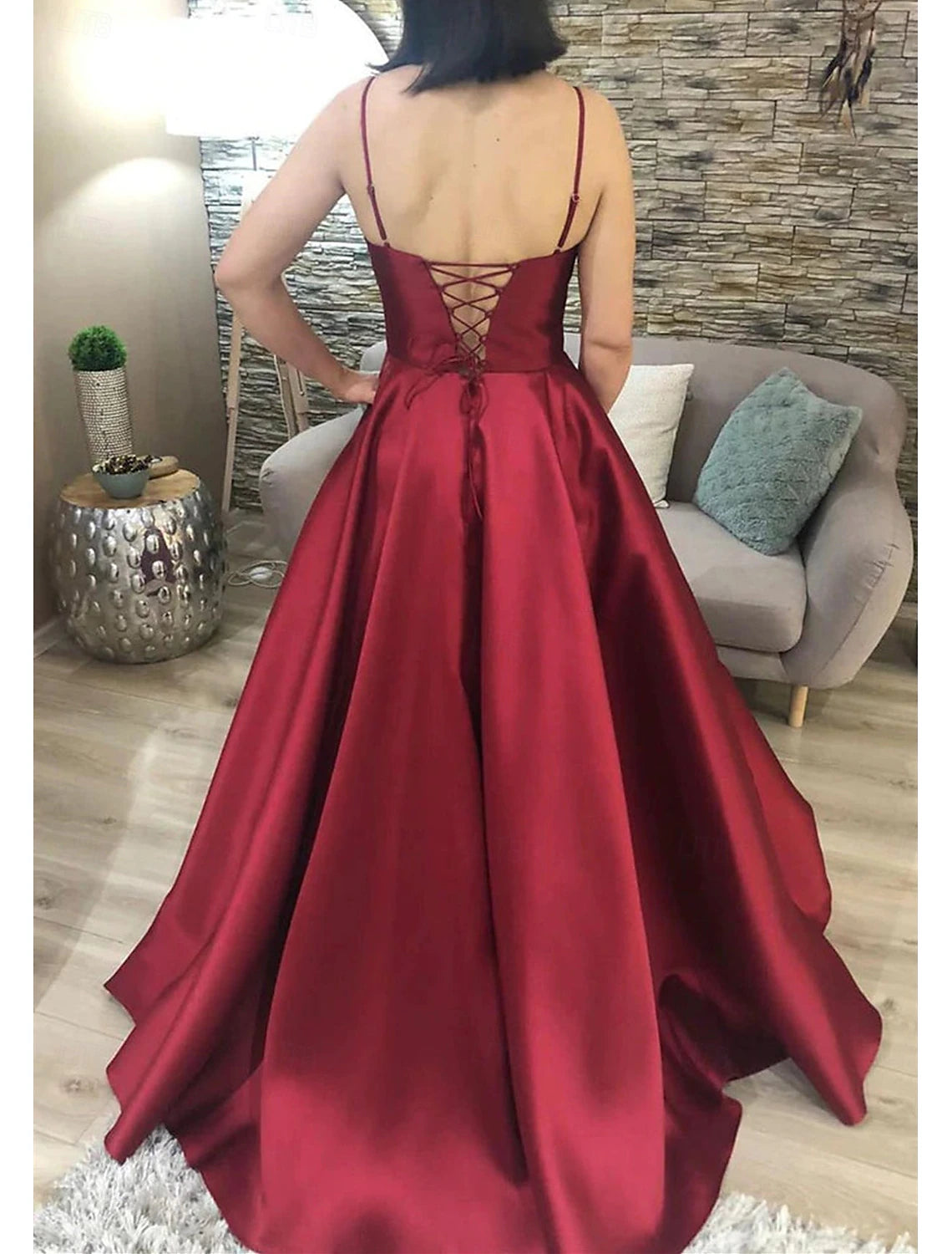 Ball Gown Evening Gown Elegant Dress Formal Evening Party Floor Length Sleeveless Strapless Pocket Cotton Backless with Pleats