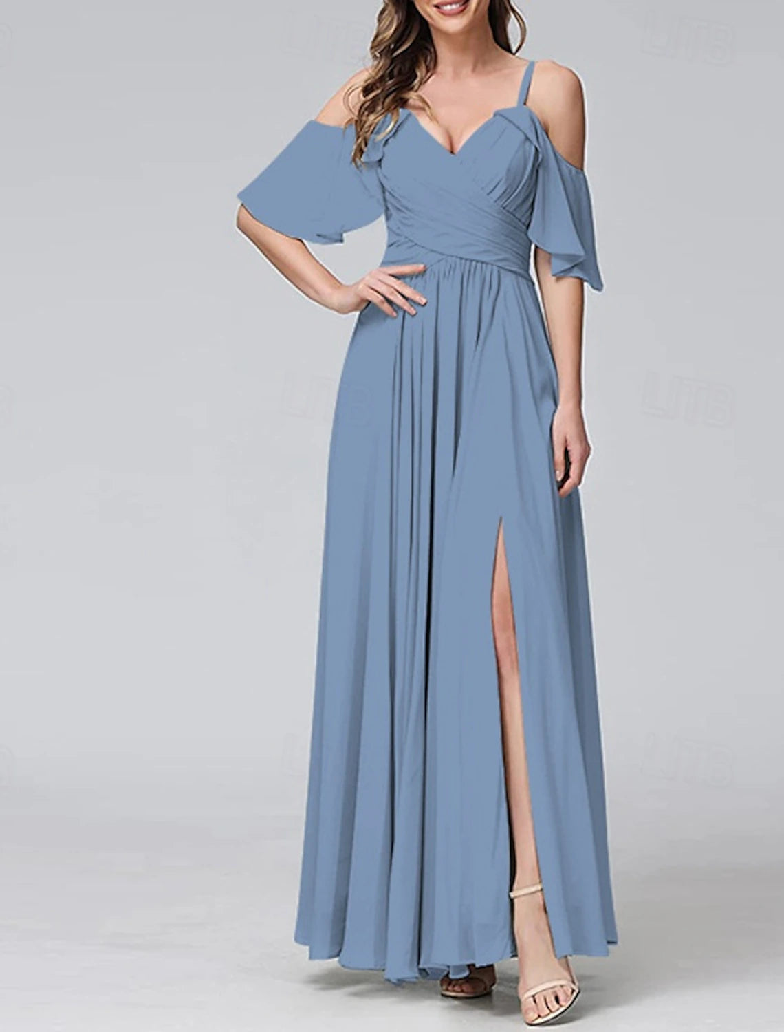 Women's Long Dress Maxi Dress Prom Dress Party Dress Cocktail Dress Fashion Party Special Occasion Date Regular Fit Plain Short Sleeve V Neck Yellow Light Green Blue Green Summer