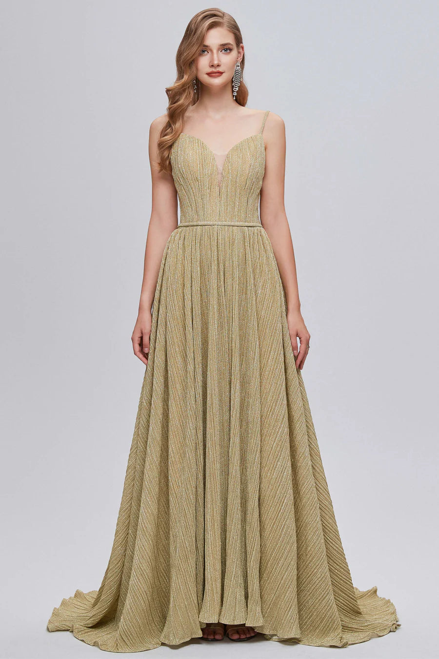 Sexy V-Neck Backless A-Line Long Formal Dress