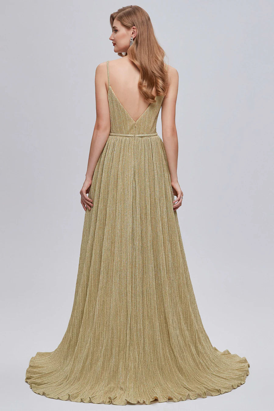 Sexy V-Neck Backless A-Line Long Formal Dress