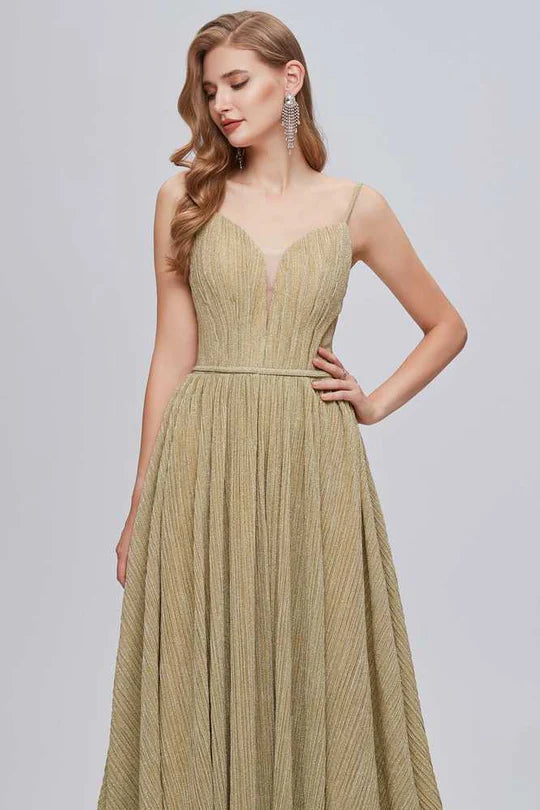 Sexy V-Neck Backless A-Line Long Formal Dress