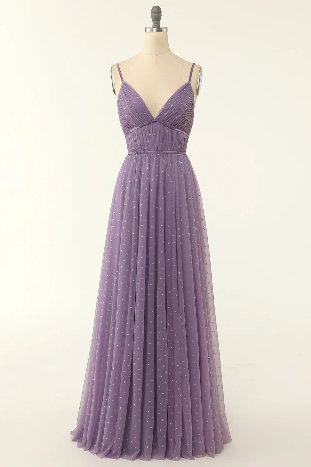 DingJiDress A Line Long Bridesmaid Dress with Ruffles