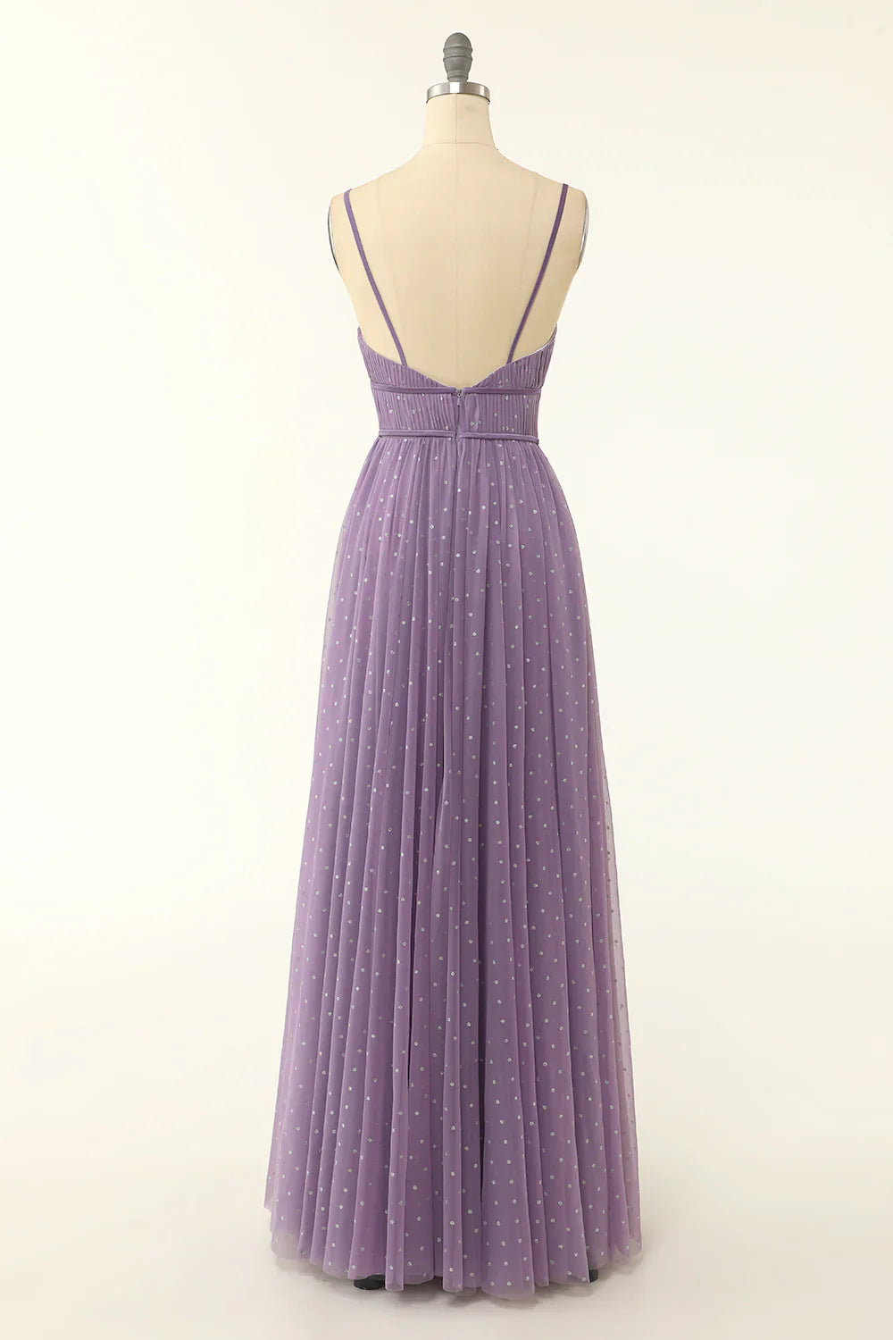 DingJiDress A Line Long Bridesmaid Dress with Ruffles