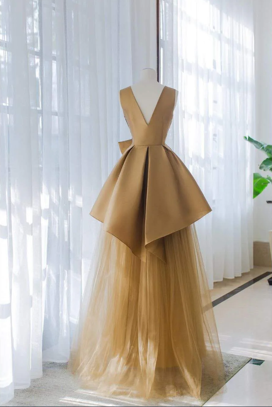 A Line V Neck Formal Dress Long Party Dress Evening Dress Prom Dresses