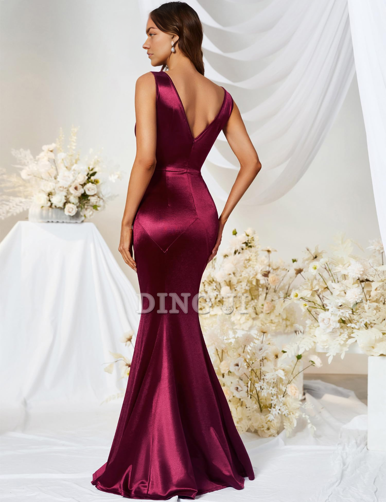 DingJiDress Prom Dress Women's Elegant Mermaid Cultivate oneself Sleeveless Gowns Evening Dress Formal Wear Dresses Wedding Guests Dresses