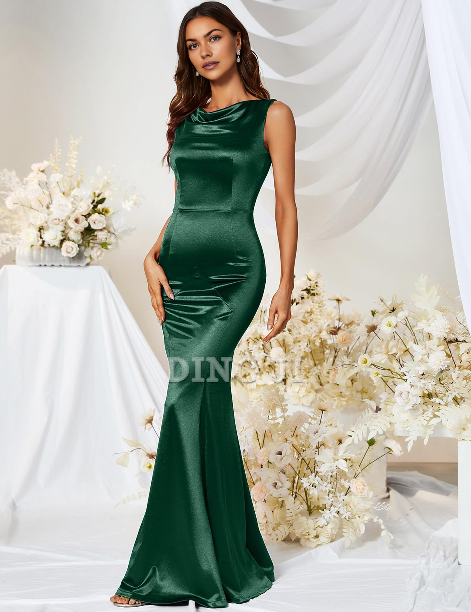 DingJiDress Prom Dress Women's Elegant Mermaid Cultivate oneself Sleeveless Gowns Evening Dress Formal Wear Dresses Wedding Guests Dresses