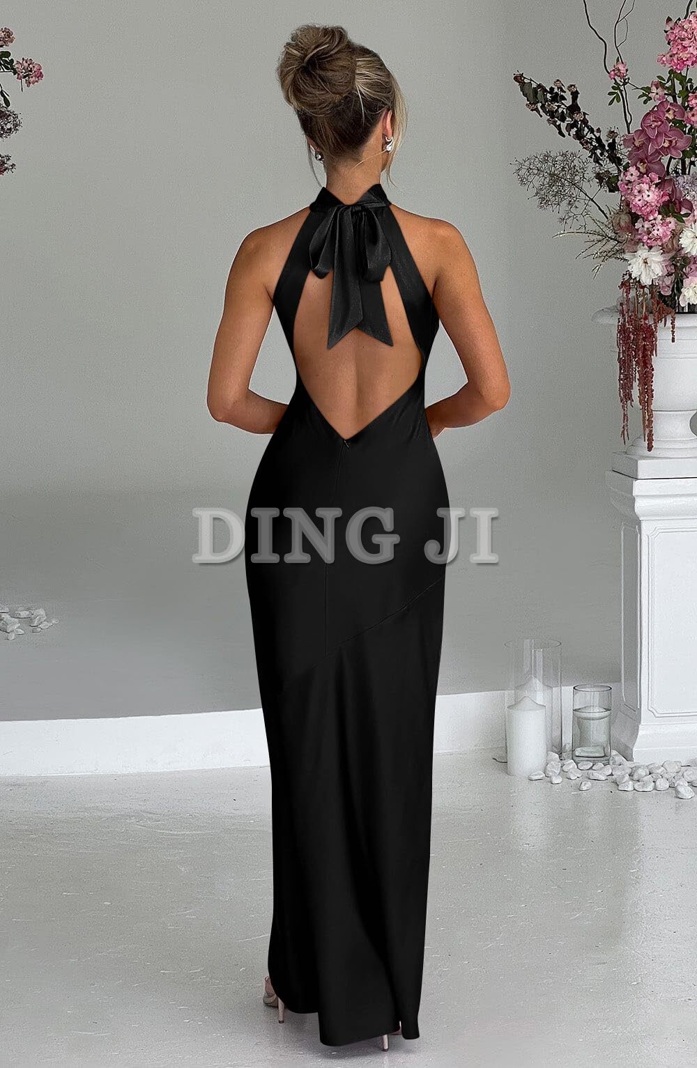 DingJiDress Prom Dress Women's Sexy High Split Sleeveless Backless Charming Party Formal Wear Dresses Wedding Guests Dresses