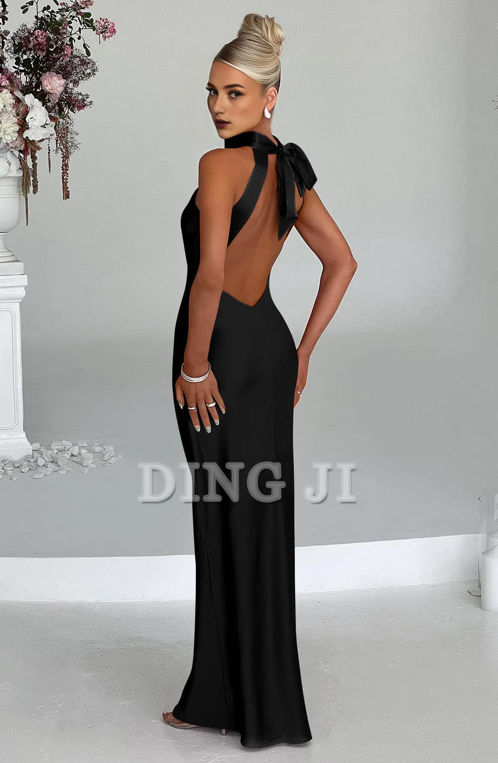 DingJiDress Prom Dress Women's Sexy High Split Sleeveless Backless Charming Party Formal Wear Dresses Wedding Guests Dresses