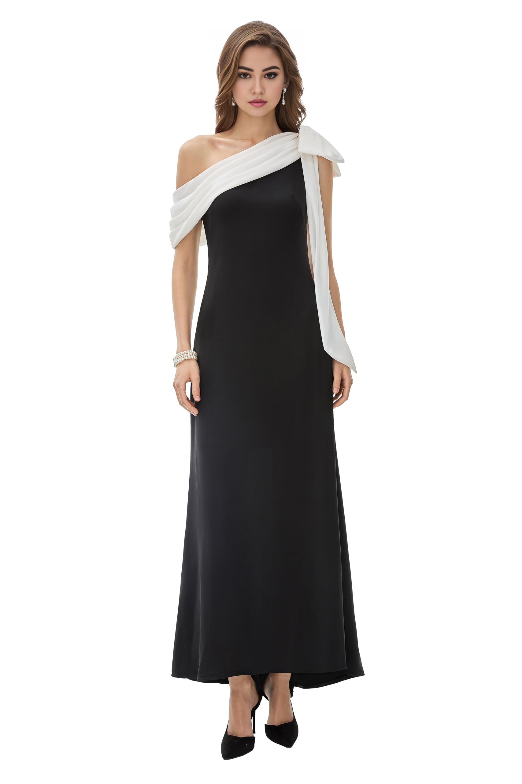 DingJiDress Prom Dress Charming Bow knot One Shoulder Evening Dresses Cocktail Party Dress Exquisite Formal Wear Dresses Wedding Guests Dresses