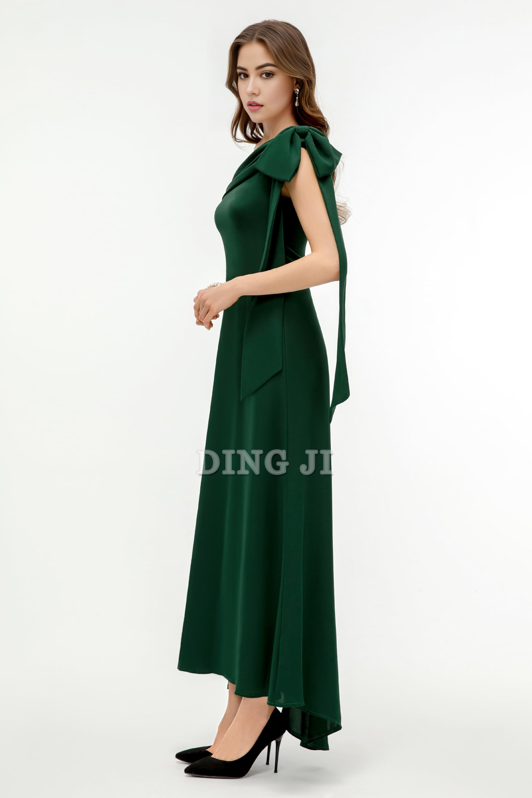 DingJiDress Prom Dress Charming Bow knot One Shoulder Evening Dresses Cocktail Party Dress Exquisite Formal Wear Dresses Wedding Guests Dresses