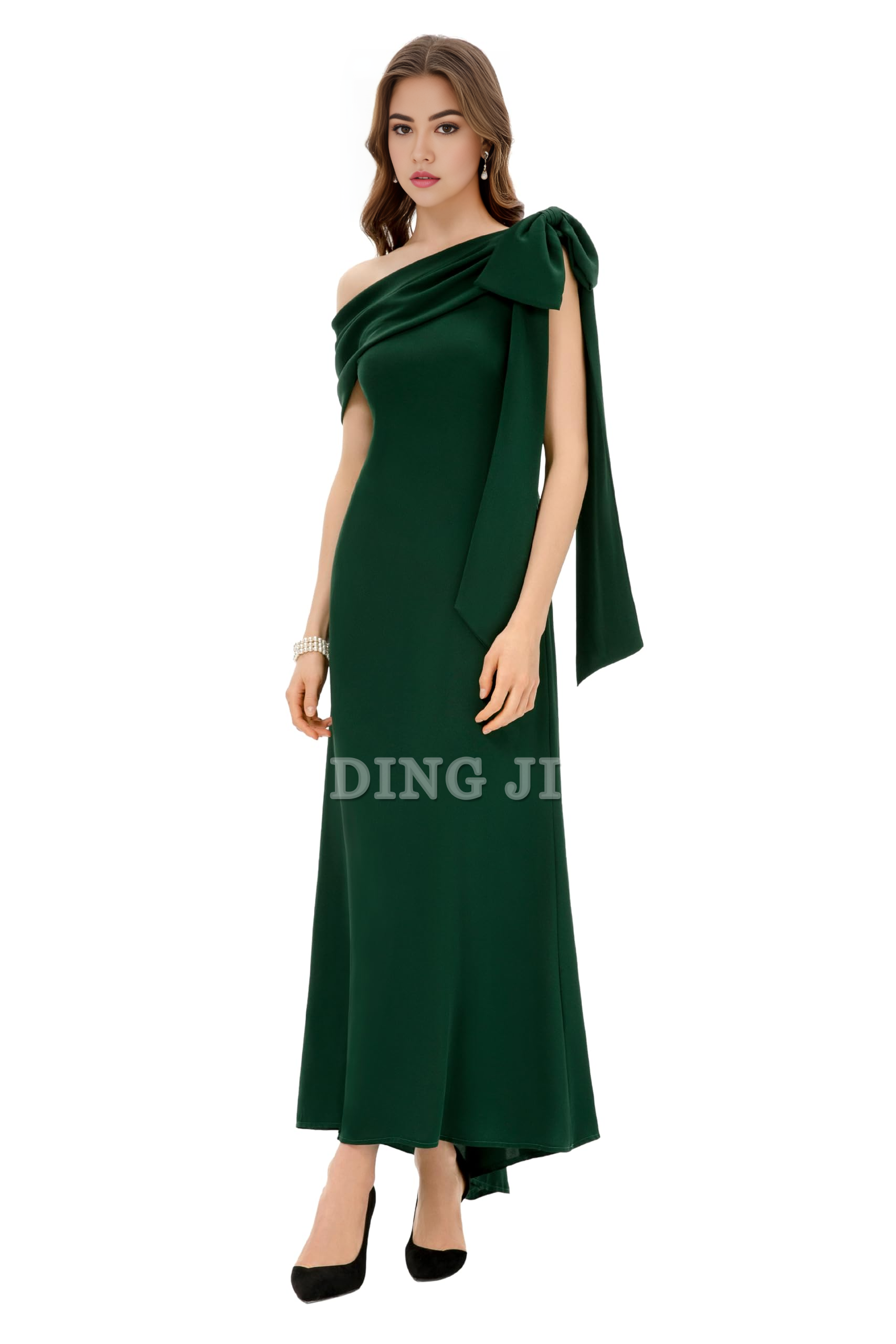 DingJiDress Prom Dress Charming Bow knot One Shoulder Evening Dresses Cocktail Party Dress Exquisite Formal Wear Dresses Wedding Guests Dresses