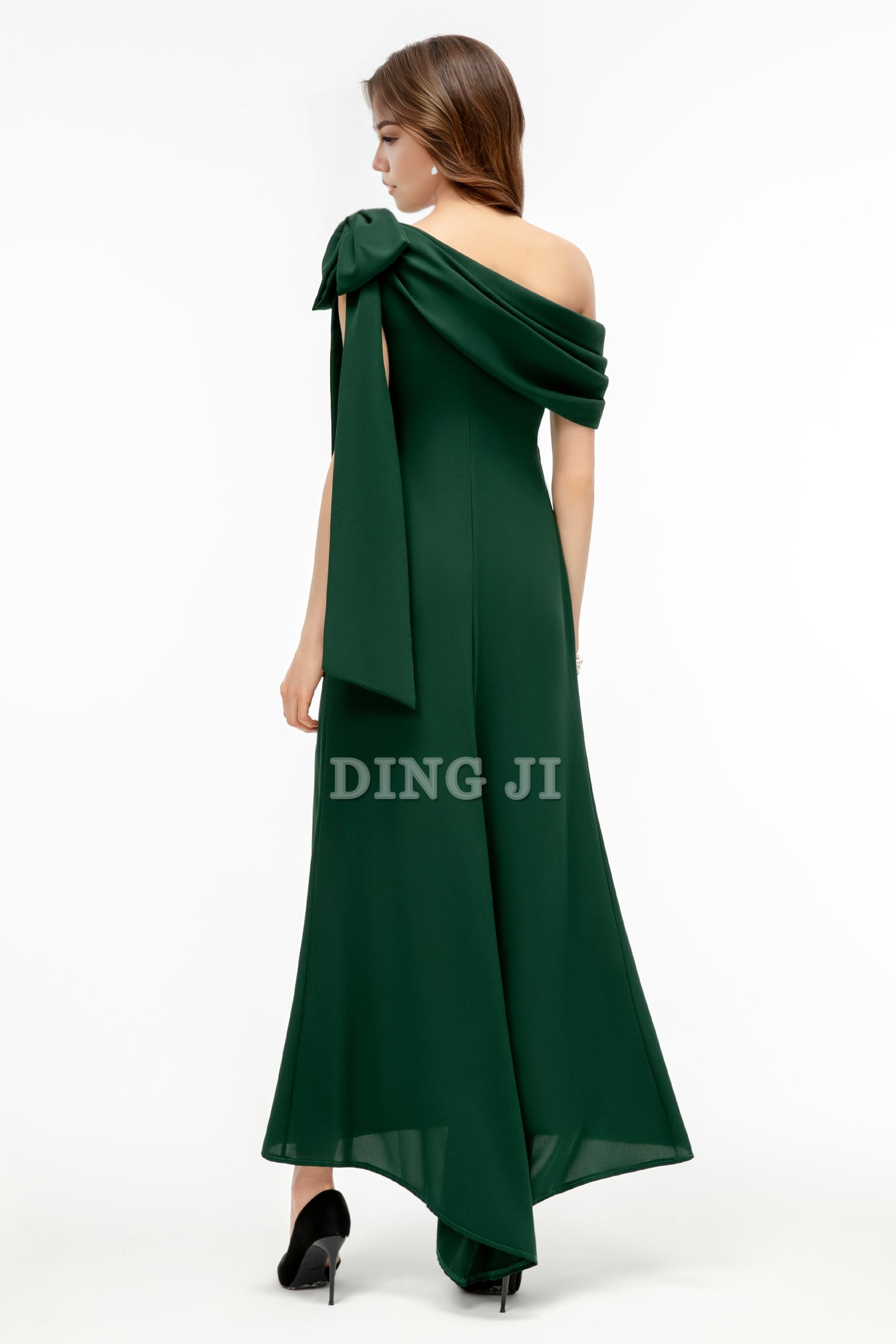 DingJiDress Prom Dress Charming Bow knot One Shoulder Evening Dresses Cocktail Party Dress Exquisite Formal Wear Dresses Wedding Guests Dresses