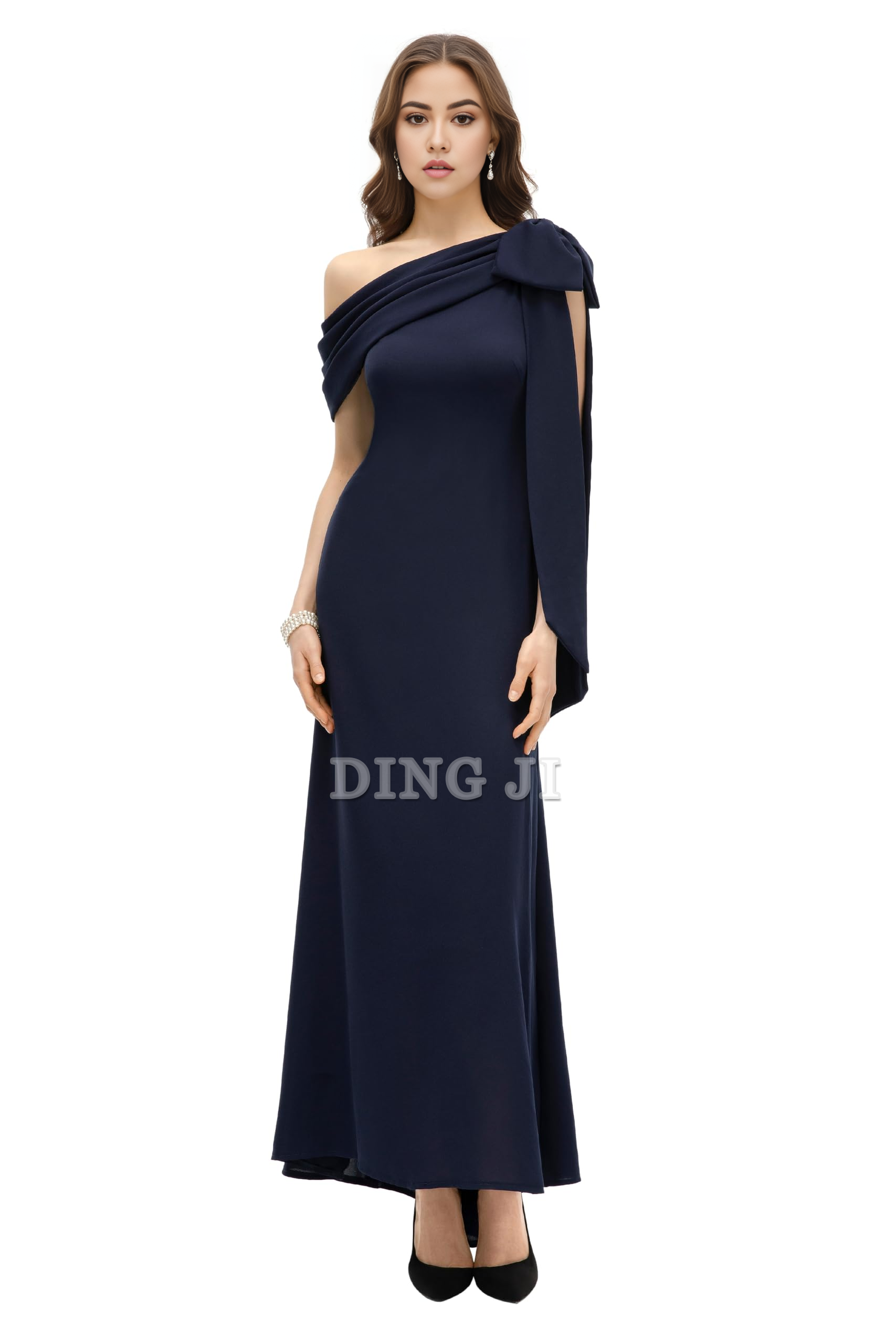DingJiDress Prom Dress Charming Bow knot One Shoulder Evening Dresses Cocktail Party Dress Exquisite Formal Wear Dresses Wedding Guests Dresses