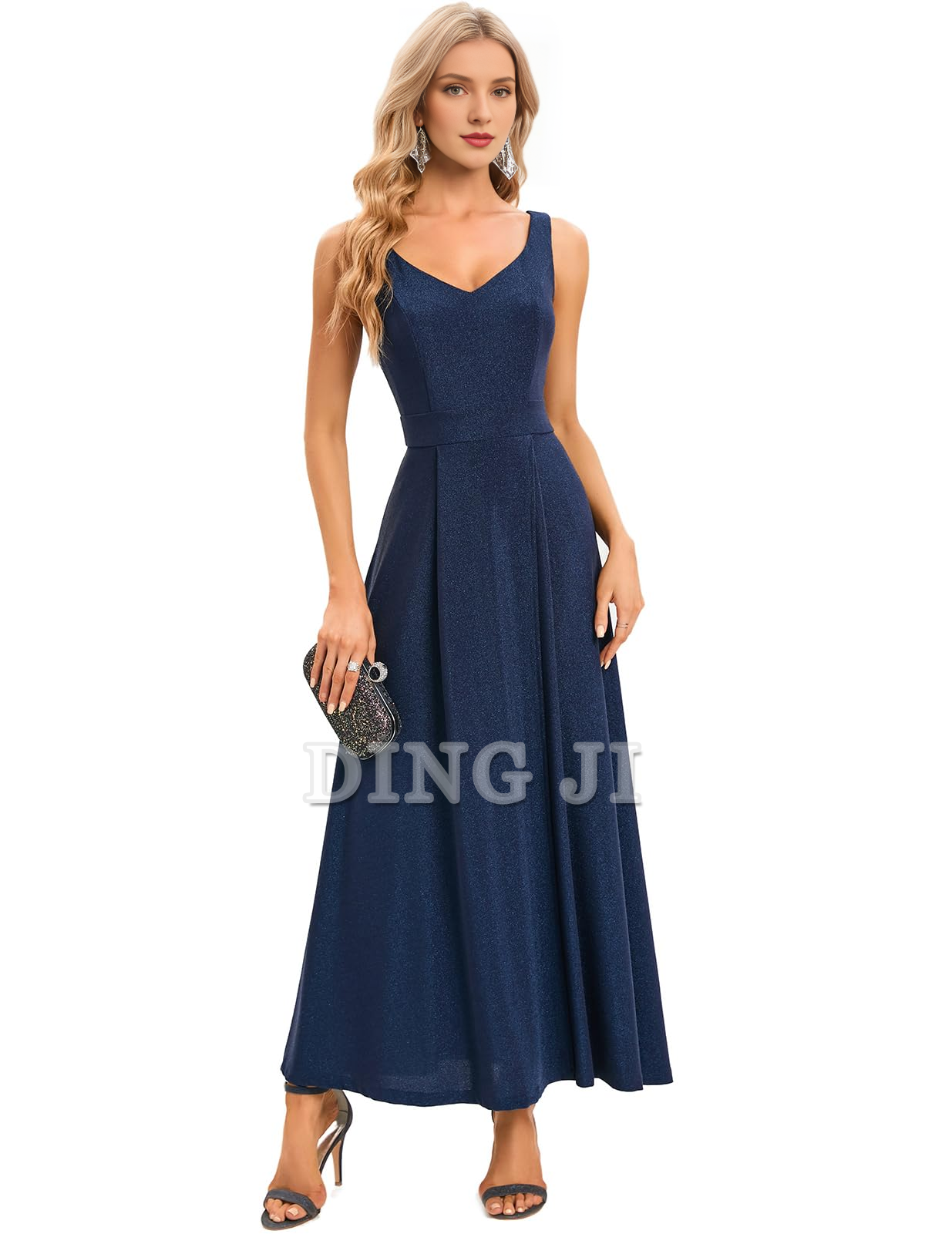 DingJiDress Prom Dress V Neck Slit Dress Evening Party Side Fork Sparkle Long Formal Wear Dresses Wedding Guests Dresses