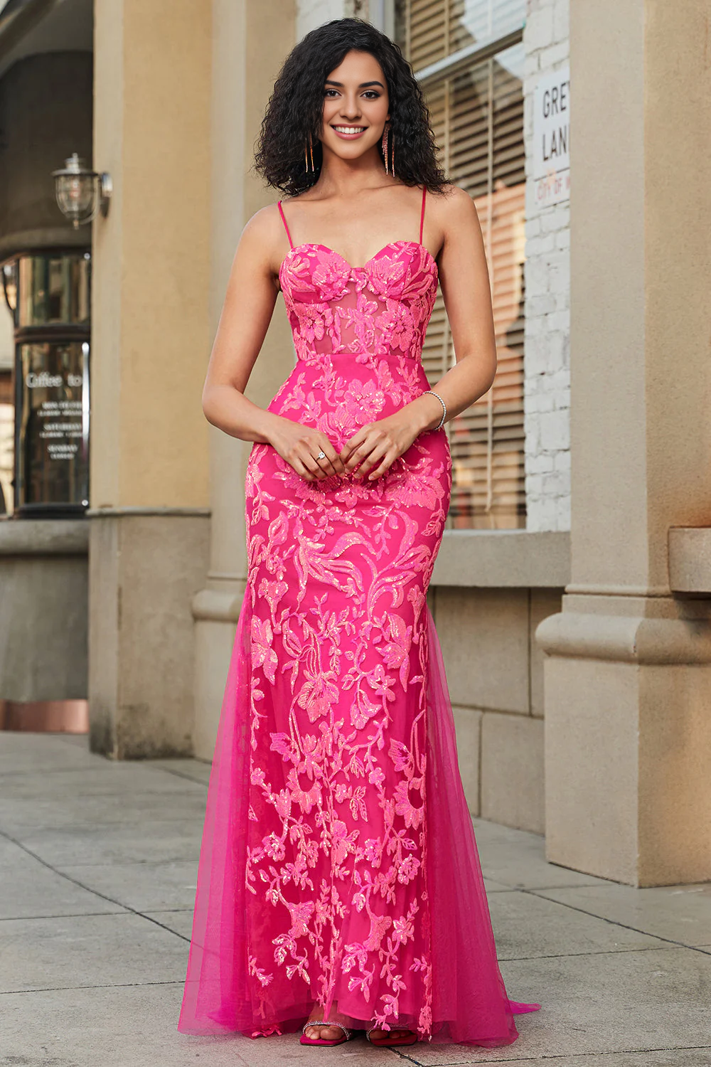 DingJiDress High Quality Dress Evening Dress Mermaid Sweetheart Spaghetti Strap Appliques Gorgeous Long Prom Dress