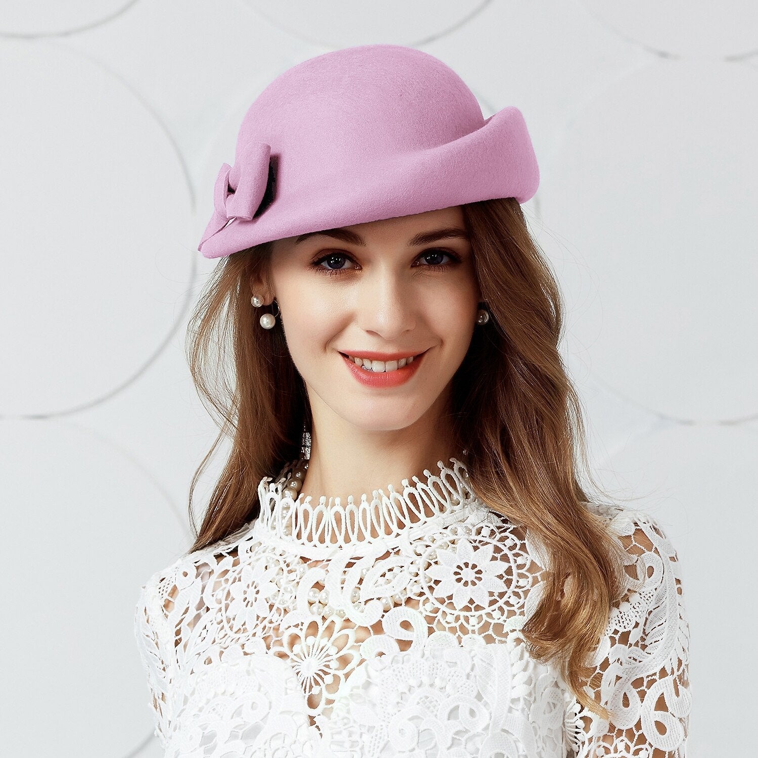 DingJiDress Wool Kentucky Derby Hat with 1 Piece Wedding / Party / Evening / Valentine's Day Headpiece