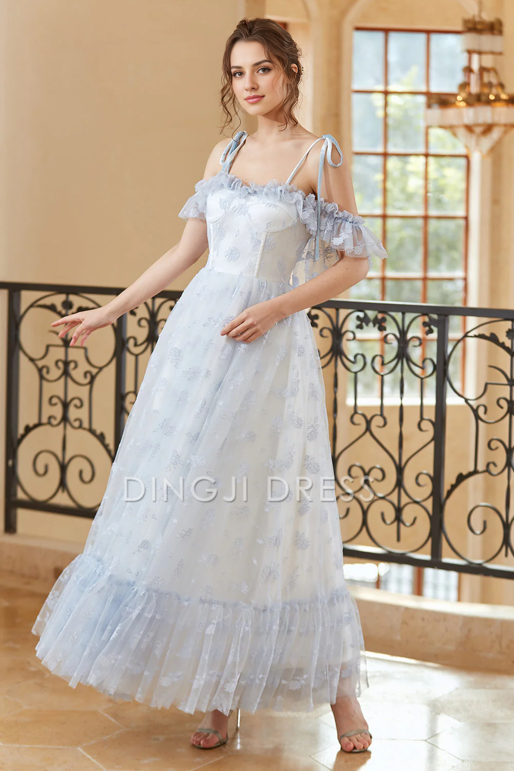 DingJiDress High Quality Dress Evening Dress Princess A Line Off The Shoulder Spaghetti Strap Ruched Fantastic Long Prom Dress