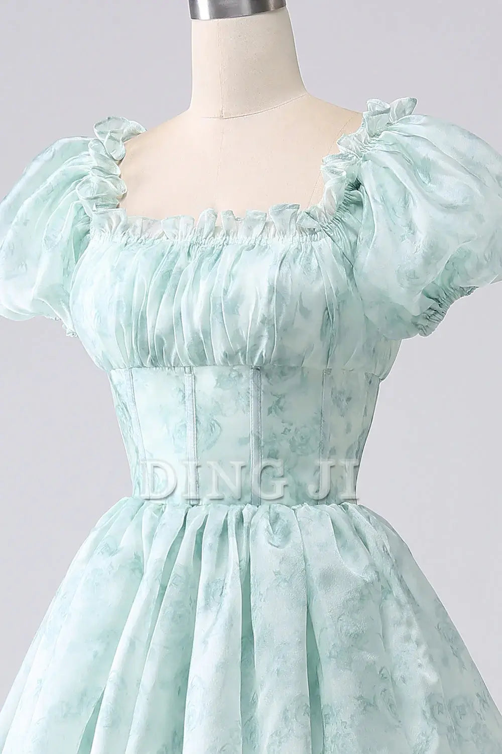 DingJiDress Prom Dress A-Line Off Shoulder Tiered Corset Puff Sleeves Romantic Formal Women's Dresses Wedding Guests Dresses
