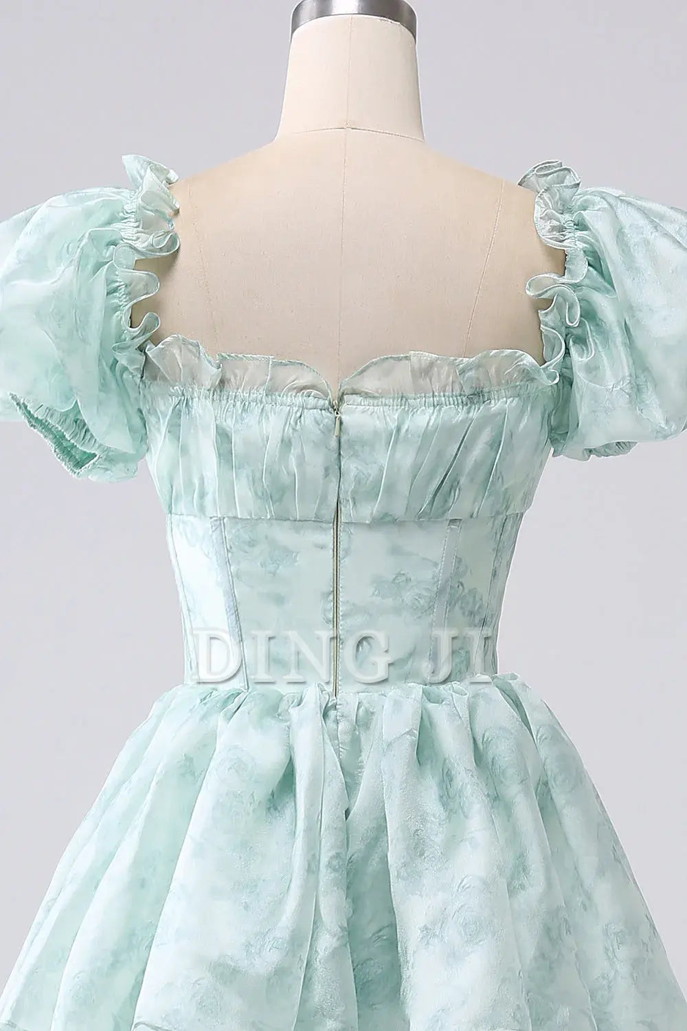 DingJiDress Prom Dress A-Line Off Shoulder Tiered Corset Puff Sleeves Romantic Formal Women's Dresses Wedding Guests Dresses