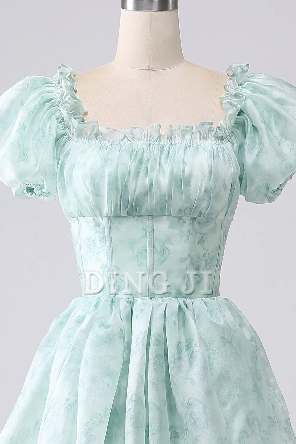 DingJiDress Prom Dress A-Line Off Shoulder Tiered Corset Puff Sleeves Romantic Formal Women's Dresses Wedding Guests Dresses