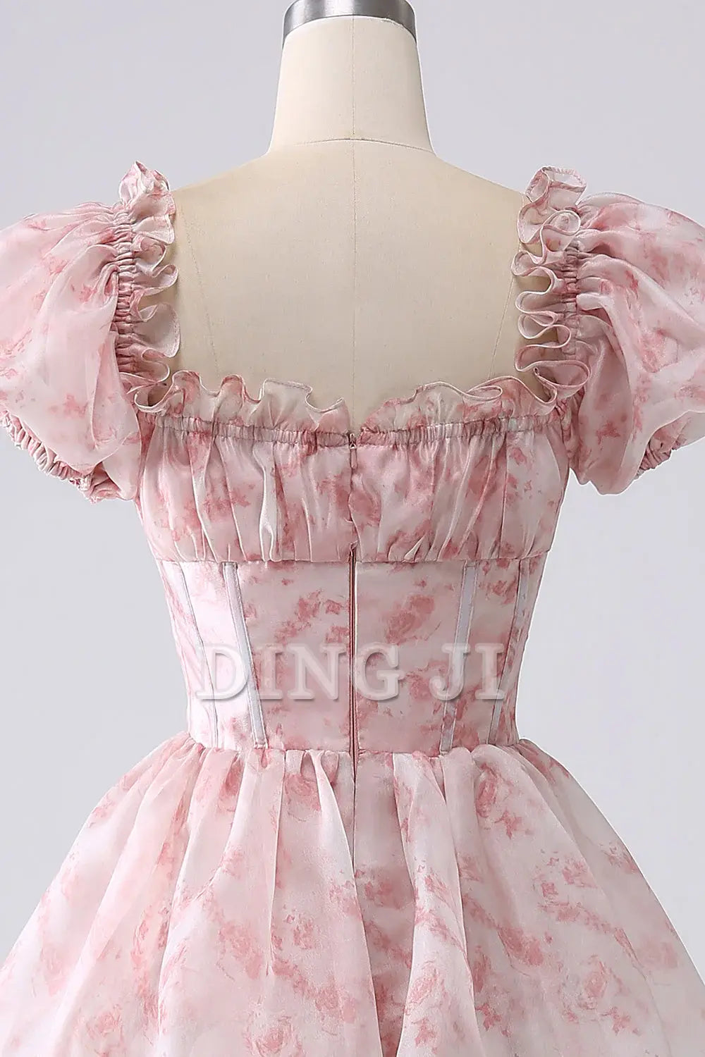 DingJiDress Prom Dress A-Line Off Shoulder Tiered Corset Puff Sleeves Romantic Formal Women's Dresses Wedding Guests Dresses