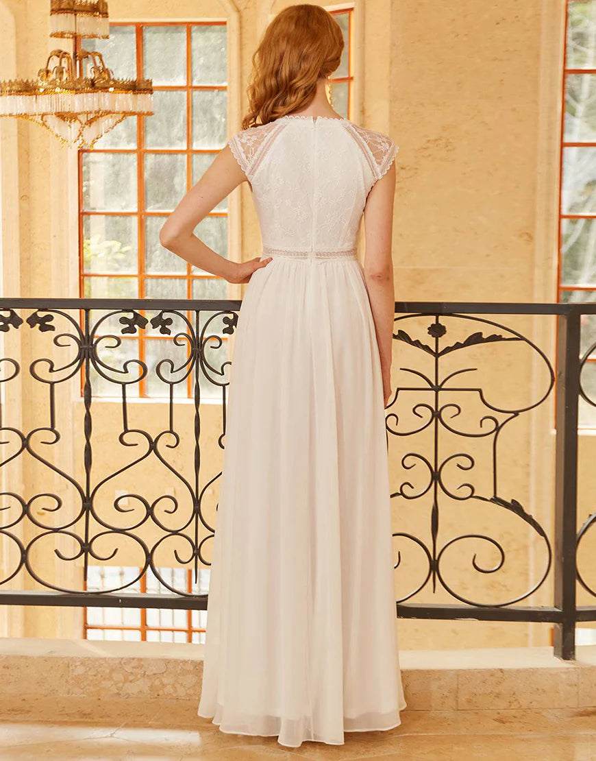 White Lace Mother Of The Bride Dress