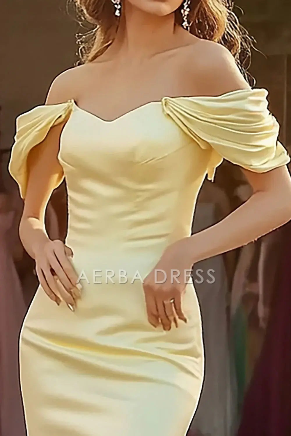 DingJiDress High Quality Dress Satin Mermaid Sweetheart Off The Shoulder Elegant Long Prom Dress
