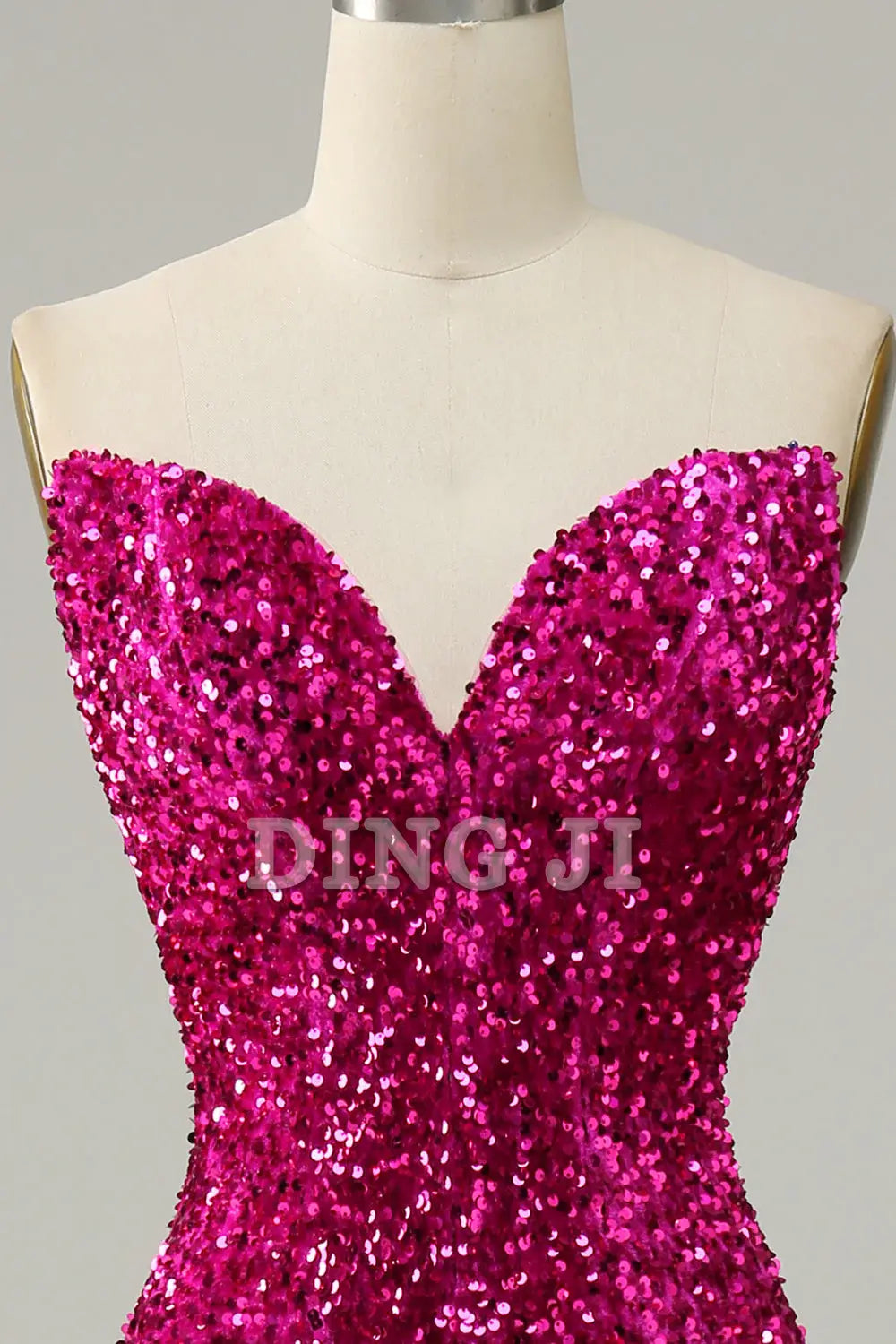 DingJiDress Prom Dress Mermaid Cultivate oneself Sweetheart Neck Sequined Sweep Train Formal Women's Dresses Wedding Guests Dresses
