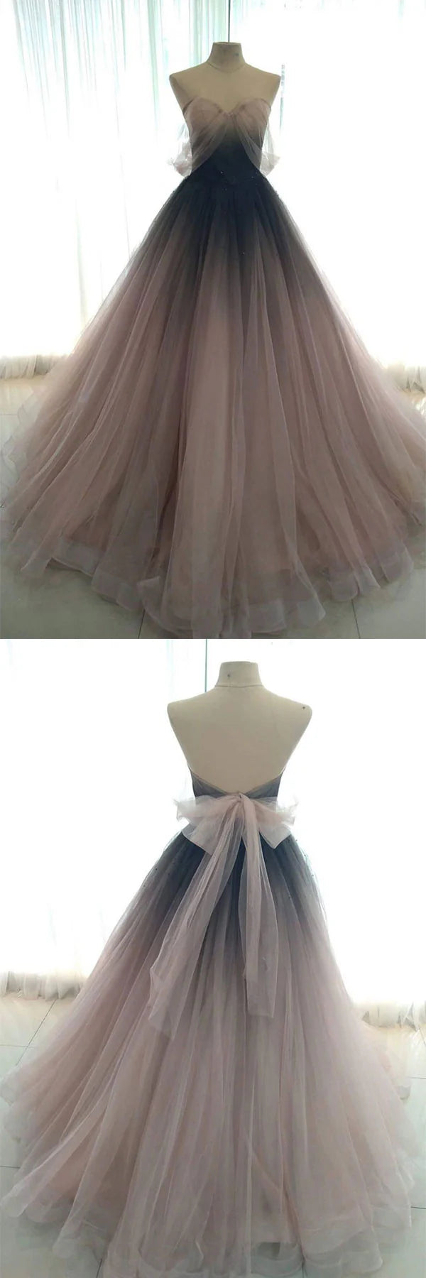Unique tulle long prom dress tulle formal dress
