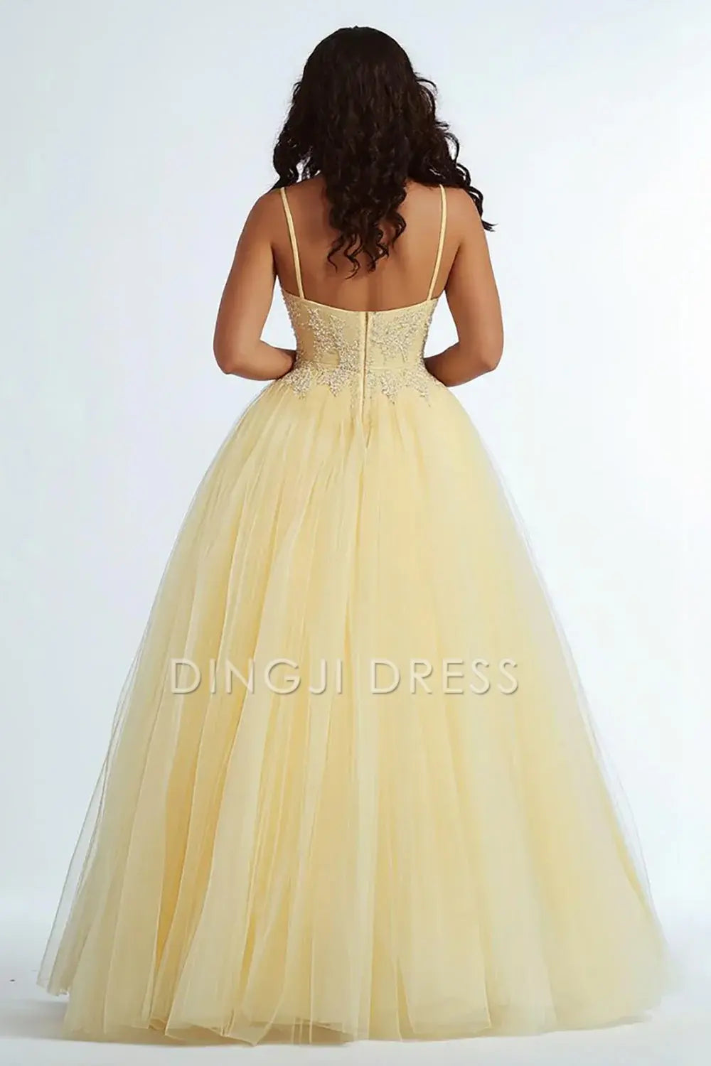 DingJiDress High Quality Dress A Line Spaghetti Strap Sweetheart Long Plus Size With Appliques Elegant Prom Dress