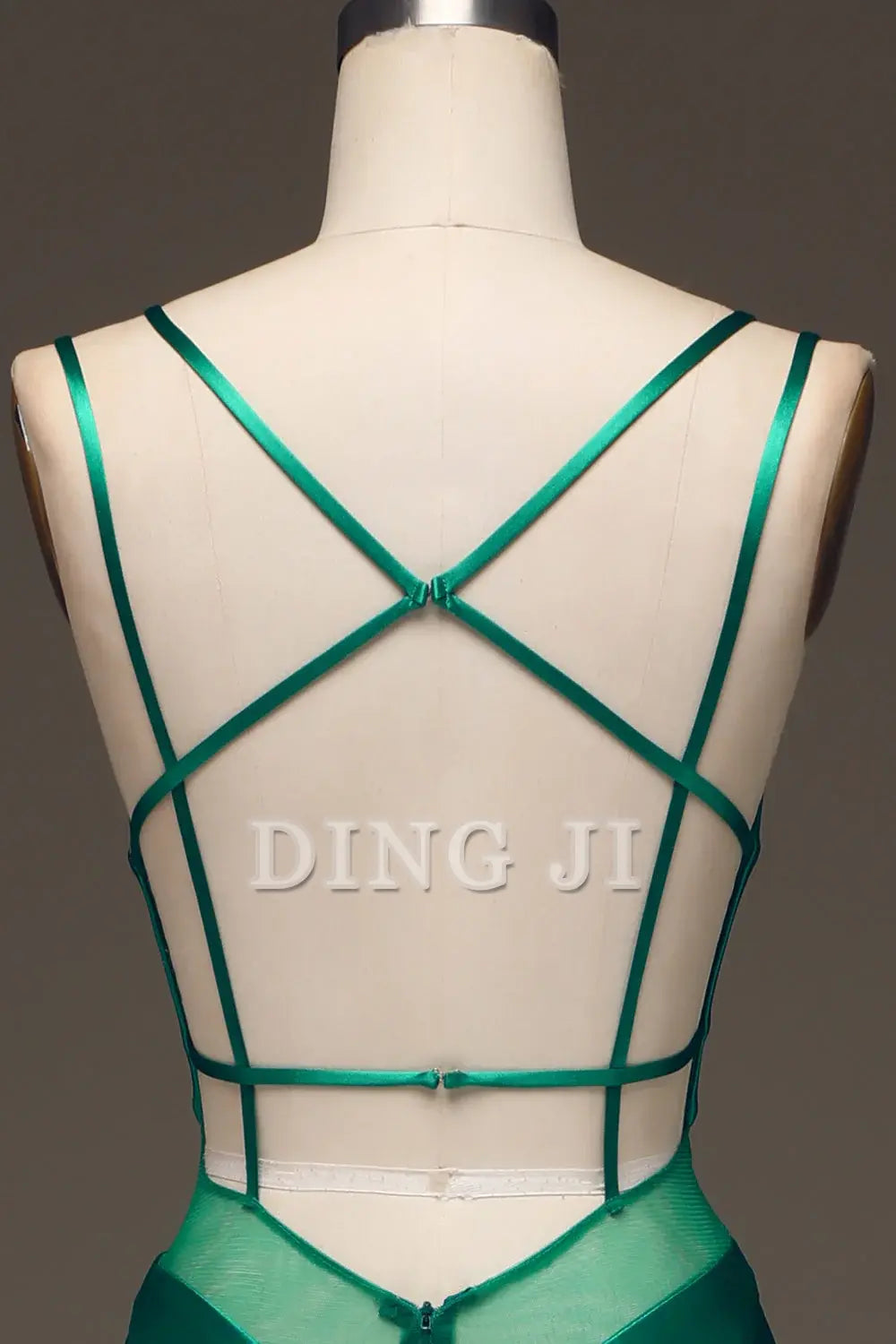 DingJiDress Prom Dress Mermaid Spaghetti Straps Deep V-Neck Lace-up Back Charming Long Formal Women's Dresses Wedding Guests Dresses