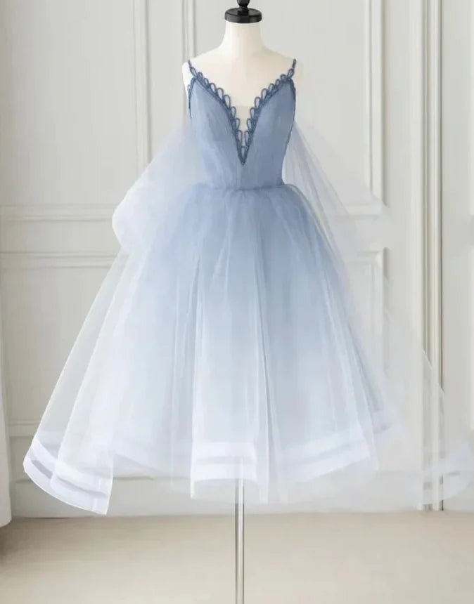 Simple and cute chiffon short dance dress back to school dress