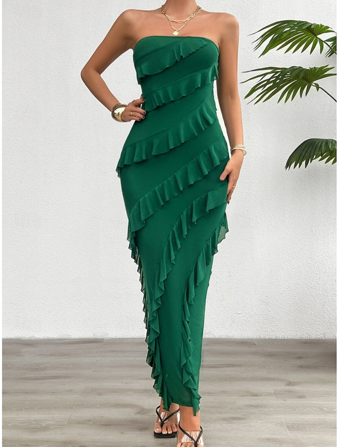 Women's Long Dress Maxi Dress White Dress Prom Dress Party Dress Cocktail Dress Fashion Modern Festival Dress Wedding Party Special Occasion Regular Fit Plain Sleeveless Strapless White Pink Blue