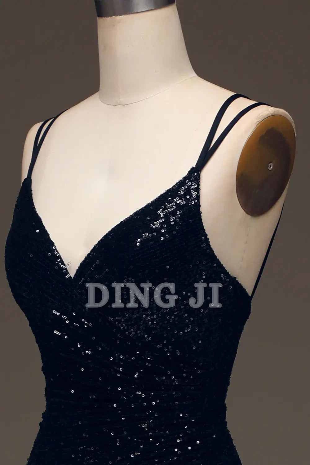 DingJiDress Prom Dress Sparkly Spaghetti Straps Sequin Mermaid Cultivate oneself Side Fork Long Formal Women's Dresses Wedding Guests Dresses